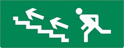 Пиктограмма "Бегущий человек лестница вверх налево" для светильника Pelastus PL EM 1.0 355х145мм 8473894834554 - фото 41135