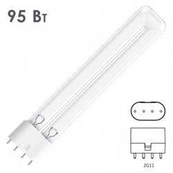 Лампа бактерицидная озонообразующая LightBest LBCQ 95W HO/2G11 VH 700709035 - фото 41182