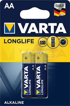 Батарейки VARTA LONGLIFE LR6 AА BL2 (блистер 2шт) 4008496594672 - фото 41195