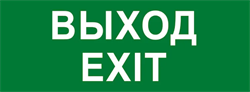 Пиктограмма "ВЫХОД EXIT" для светильника Pelastus PL EM 1.0 355х145мм 2000000640839 - фото 41302