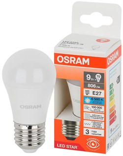 Лампа светодиодная шарик LS CLP 60  7W/840 (=60W) 170-250V FR  E27 600lm d45x79 40000h OSRAM 4058075696440 - фото 41319