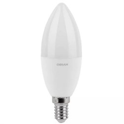 Лампа LS CLB  60 7W/827 170-250V FR E14 600lm 40000h свеча OSRAM LED 4058075696297 - фото 41320