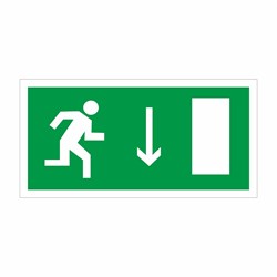 Пиктограмма "Бегущий человек стрелка вниз дверь справа" для светильника Pelastus PL EM 1.2 345х155мм 200000000015487 - фото 41355