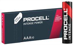 Батарейки Duracell PROCELL INTENSE LR03 ААА мизинчиковые 10BL (блистер 10шт) 5000394136939 - фото 41392