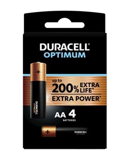 Батарейки Duracell Optimum LR06 АА пальчиковые 4PCS (блистер 4шт) 5000394137486 - фото 41394