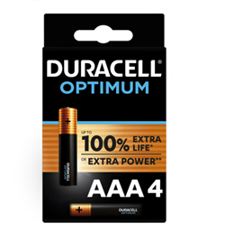 Батарейки Duracell Optimum LR03 ААА мизинчиковые 4PCS (блистер 4шт) 5000394137516 - фото 41397