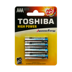 Батарейки мизинчиковые Toshiba LR03/ААА BL4 (блистер 4шт) 4904530592607 - фото 41428