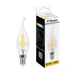 Лампа светодиодная, 4LED (5W) 230V E14 2700K, LB-59 Feron 25575-1 - фото 41611