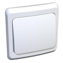 Этюд С/У белый выключатель 1 кл BC10-001B - фото 42089
