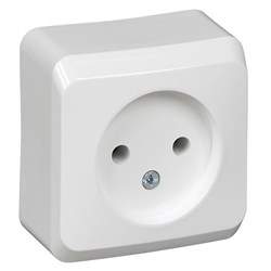 Розетка откр. уст. без з/к 16А/250В бел. ЭТЮД PA16-001B - фото 44935