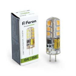 Лампа светодиодная, 48LED (3W) 12V G4 4000K, DS, LB-422 Feron 25532-1 - фото 45205