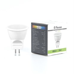 Лампа светодиодная, 6LED(3W) 230V G5,3 4000K, LB-271 Feron 25552-1 - фото 45342