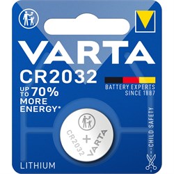 Батарейки литиевые VARTA ELECTRONICS CR2032 BL1 (блистер 1шт) 4008496276882 - фото 56174