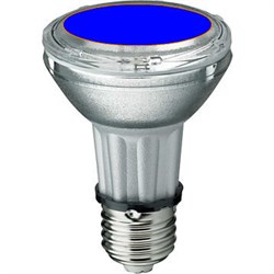 Лампа BLV    HIT-PAR 20 35W  bl  E27 35W 95V 0,5 A     750cd   6000h   u360  синяя -  цветная 132210 - фото 5722