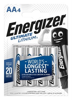 Батарейки ENERGIZER Ultimate Lithium FR6/L91/АА BL4 (блистер 4шт) 7638900262643 - фото 57324