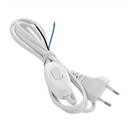 Выключатель проходной на шнур для бра белый 1.7м UNIVersal А1060 - фото 57481