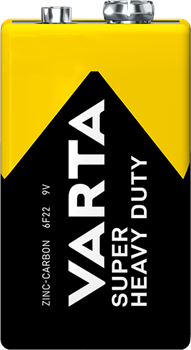 Батарейки VARTA SUPERLIFE 2022 6F22 Крона BL1 (упак 1шт) 4008496556632 - фото 59088