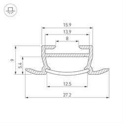 Профиль TK-F-2000 (CT) ANOD (arlight, Алюминий) 016936 - фото 59787