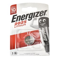 Батарейки литиевые ENERGIZER Lithium CR2025 BL1 - (блистер 1шт) 7638900083026 - фото 62437