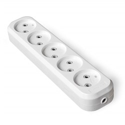 Колодка 5 гнезд без заземления AБС-пластик 8910214 8910214 - фото 62623