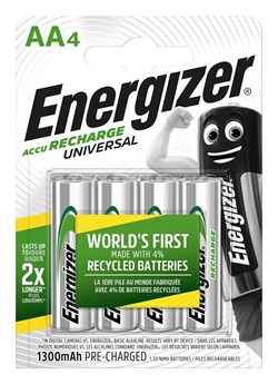 Аккумулятор ENERGIZER Universal LR06 MH15/АА 1300mAh BL4 (блистер 4шт) 7638900424270 - фото 62999