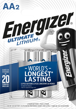 Батарейки ENERGIZER Ultimate Lithium FR6/L91/АА BL2 (блистер 2шт) 7638900262636 - фото 64415
