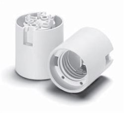 Патрон 64401 VS   Е27 под защитный колпачёк термопласт 210° белый гладкий 108936 - фото 6442