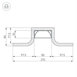 Гипсокартонный Модуль ARL-SLOT-ROUND-80-2000 (ГКЛ 12.5мм) (arlight, -) 022263 - фото 67010