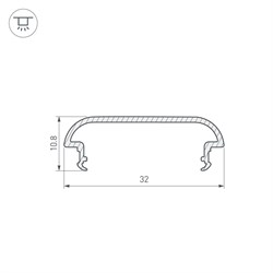 Профиль-верх TOP-WIDE-H11-C-2000 (arlight, Алюминий) 016982 - фото 68177
