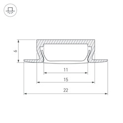 Профиль MIC-F-2000 ANOD Gold Light (arlight, Алюминий) 017648 - фото 68421