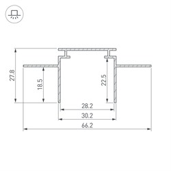 Профиль-держатель TEK-PLS-GH16-2000 (arlight, Алюминий) 019861 - фото 70652