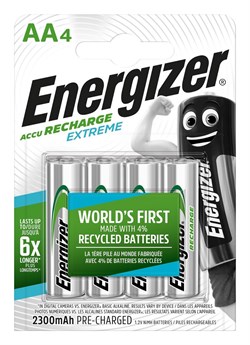 Аккумулятор ENERGIZER Extreme LR06 АА NH15 2300mAh BL4 (блистер 4шт) 7638900416893 - фото 72464