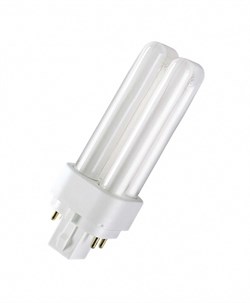 Лампа OSRAM DULUX D/E 26W/31-830, G24q-3, тёплый белый, 3000К, люминесцентная 4050300327235 - фото 7301