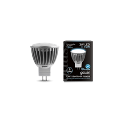 Лампа Gauss LED D35*45 3W SMD MR11 AC220-240V GU4 4100K FROST EB132517203 - фото 7467