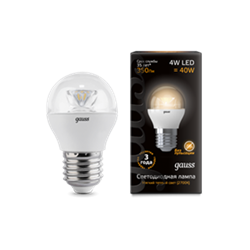 Лампа Gauss LED Globe Crystal Clear E27 4W 2700K 1/10/50 105202104 - фото 7485