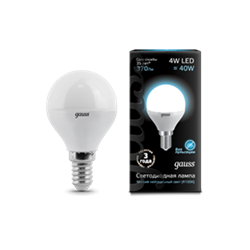Лампа Gauss LED Globe 4W E14 4100K 1/10/50 EB105101204 - фото 7491