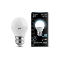 Лампа Gauss LED Globe 4W E27 4100K 1/10/50 EB105102204 - фото 7494