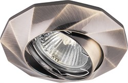 Светильник потолочный встраиваемый (ИВО) FERON DL6021, под лампу MR16 G5.3, античное золото, круг, 9 28879 - фото 75692