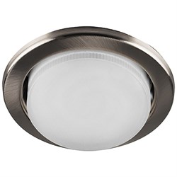 Светильник потолочный встраиваемый (ФВО) FERON DL53, под лампу GX53 GX53, титан, круг, 106*106*20 мм 28946 - фото 75798