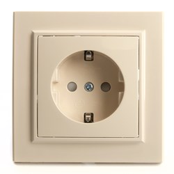 Розетка скрытой установки STEKKER PST16-9010-02 на 1 гнездо, с заземлением. Материал: ABS пластик/PP 39236 - фото 75983