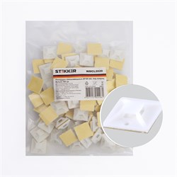 Площадка под хомут STEKKER WMCL2020 самоклеющаяся, цвет белый, размер 20*20мм., материал: нейлон . М 32931 - фото 75995