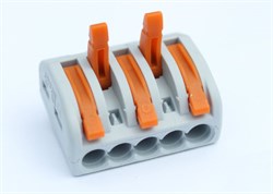 FJ-405 5х0,08-4/2,5 мм2, аналог WAGO - клемма универсальная строительно-монтажная FJ-405 - фото 7599