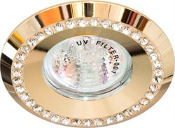 Светильник потолочный встраиваемый (ИВО) FERON DL104-C, декоративный MR16 G5.3, золото, круг, 86*86* 28377 - фото 76046