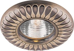 Светильник потолочный встраиваемый (ИВО) FERON DL6047, под лампу MR16 G5.3, античное золото, круг, 9 28960 - фото 76064