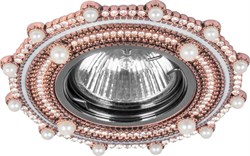 Светильник потолочный встраиваемый (ИВО) FERON CD2051, под лампу MR16 G5.3, шампань-хром, круг, 100* 28622 - фото 76068