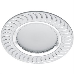 Светильник потолочный встраиваемый (ИВО) FERON GS-M392W, под лампу MR16 G5.3, белый-хром, круг, 80*8 28339 - фото 76162