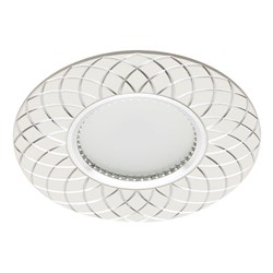 Светильник потолочный встраиваемый (ИВО) FERON GS-M388, под лампу MR16 G5.3, белый-хром, круг, 95*95 28888-1 - фото 76231