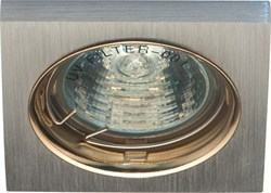 Светильник потолочный встраиваемый (ИВО) FERON DL1017, под лампу MR16 G5.3, алюминий, квадрат, 74*74 20133 - фото 76279