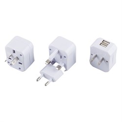 Сетевой переходник STEKKER ADP6-125-20 (набор из 4 штук под стандарты AU, CH+2USB, USA, UK, EURO)  б 32882 - фото 76383