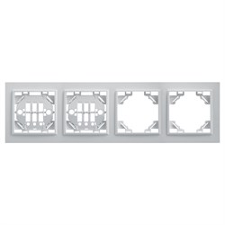 Рамка  STEKKER PFR00-9004-01 (расстояние между монтажн. отвер-ми: по гориз. - 270мм, по вертик.- 45м 39057 - фото 76542